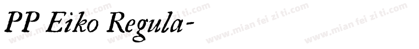 PP Eiko Regula字体转换